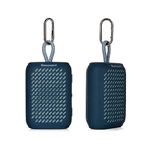 Boomcore Dual Bluetooth Speakers Set, Stereo Speakers with IPX7 Waterproof, Small Bluetooth Speaker with Decent Bass, Clip Speaker for Shower, Camping and Small Garthering - Navy Blue Teal