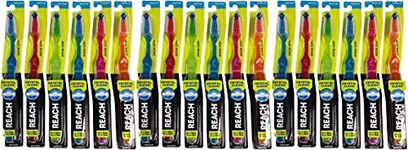 Reach Crystal Clean Toothbrush, Medium #11, Assorted Colors (Pack of 18)