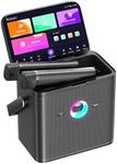 Ikarao Karaoke Machine for Adults Kids, with Lyrics Display Screen, WiFi Connect to YouTube & Karaoke App, 2 EQ Autotune Wireless Microphones Portable Karaoke PA System for Home Family Party Camping