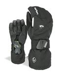 Level Fly Snowboard Gloves with Wrist Guards, Proven BioMex Design, Kevlar Palms, Removable Liner (Black, 4XL (11.0in))