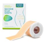 ARDAKI Scar Removal Tape Scar Removal Sheet Strips for C-Section, Acne Scars, Tummy Tuck, Keloid and Surgical Scars, Reusable Medical Grade Silicone Scar Tape, Get Scars Away Painless Reusable