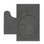 TREETONE Chenille Bath Mat 3 Piece 