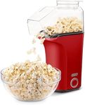 DASH Hot Air Popcorn Popper Maker with Measuring Cup to Portion Popping Corn Kernels + Melt Butter, 16 Cups - Red
