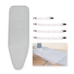 Exclen Ironing Board Cover with Additional Thick New Polyester Felt Padded, Elastic Drawstring, Heat Reflective, Fit Boards 13"x 36" (14"x43")