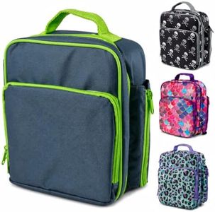 Premium Insulated Lunch Box for Boys- Built to Last w Solid Metal Frame & Superior Hot/Cold Retention- Heavy-Duty Zippers & Tear-Resistant Waterproof Fabric, Kids Tote w Bottle Holder & Snack Pocket