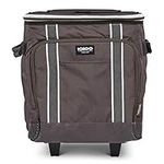 Igloo 40 Can Large Portable Insulated Soft Cooler with Rolling Wheels, Olive