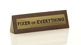 Boxer Gifts Fixer of Everything Novelty Wooden Desk Plaque Sign - Fun Desk Accessories | Funny Secret Santa Gifts For Work Colleague & Office Boss | Unique Gift For Dad