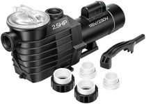 VIVOHOME 2.5HP Dual Voltage Pool Pump, High Lift 78FT Self-Priming, DOE Energy Saving, 1.5" & 2" Connectors w/Strainer Basket for In/Above Ground Pools