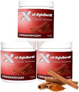 XyloBurst Gum | Xylitol Chewing Gum | Sugar Free, Gluten Free, Keto Friendly | Aspartame Free Gum For Oral Health | Cinnamon | 100-Count Jar, Pack of 3
