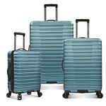 U.S. Traveler Hardside 8-Wheeled Spinner Luggage with Aluminum Handle System, Teal