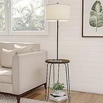 Lavish Home Floor Lamp with Table -