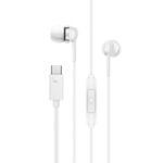Sennheiser CX 80U Wired in-Ear Earphones with in-Line Microphone, One Button Smart Control, Lightweight Design, USB Type-C, 3 Ear Tip Sizes, 1Y Warranty, Voice Control, White