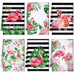 FuWeave 6 Pcs Flamingo Kitchen Towels Flamingo Dish Towels Summer Farmhouse Vintage Hand Towels Pink Flamingo Gifts for Summer Lovers Bathroom Decor Kitchen Gifts