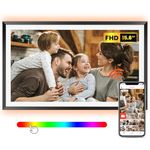Frameo 15.6" Large Digital Picture Frame with LED Light 1920 x 1080 IPS FHD Touch Screen WiFi Electronic Photo Frame 32GB Memory Auto-Rotate Slideshow Wall-Mounted Share Photos/Video Remotely Anywhere