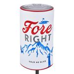 Shanker Golf Driver Headcover - Fore Right Beer Can Funny Headcover - Tour Grade PU Leather Golf Club Cover - Embroidered Finish