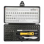 Wiha 75965 Ratchet Bit Set,65 pcs,3/16 Hex Shank