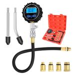 BETOOLL 8pcs Compression Tester Automotive - Digital Compression Gauge 0-300PSI for Petrol Engine Cylinder Compression Test Tool Kit with Adapters & Hose