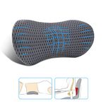 Lumbar Pillow, FOUSUPDT Memory Foam Lumbar Support Pillow for Office Chair and Car Seat, Back Support Pillow for Lower Back Pain Relief, Support Cushion Back Pillow for Sleeping, Driving(Grey)