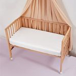 PROMEED Oeko Certified 100% Silk Fitted Crib Sheets for Boys/Girl, 22 Momme Mulberry Silk White Crib Fitted Sheet, Ultra Soft & Breathable (Crib, White)