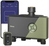 Diivoo 4 Outlets WiFi Water Timer, Sprinkler/Hose/Tap Timer Compatible with Alexa, 24 Preset Irrigation Plans, Rain Delay, and 2 Watering Modes Tailored for Lawns and Yards