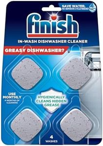 Finish Dishwasher Cleaner Tablets, 4 count, Hygienically Cleans Hidden Grease, Use in Normal Cycle, 4 Month Supply