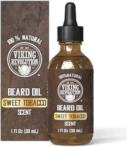 Viking Revolution - Beard Oil - All Natural Beard Oil Men with Argan Oil & Jojoba Oil - Softens, Smooths & Strengthens - Beard Conditioner - Gifts For Men - Sweet Tobacco - 30 ml