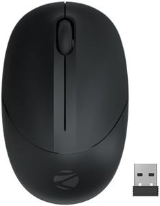 ZEBRONICS Panther 2.4GHz Wireless Mouse, 1600 DPI, Silent Operation, High Precision, 3 Buttons, Power Saving Mode, Comfortable & Ergonomic Design, for Mac | Laptop | Computer (Black)