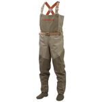 BASSDASH Men’s IMMERSE Tan Waders Waterproof Breathable Fly Fishing Stocking Foot Chest Waders for Hunting Lightweight, Tan/Dun, Large, Stocking Foot 10-11