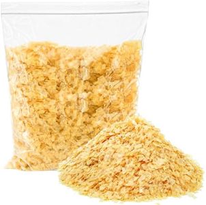 Lawei 1.1 LB/17.6 OZ Blonde Shellac Flakes, 500G Pure Shellac Flakes Finish for Furniture Repair, Home Wood Metal Craft Decoration, Household Painting Supplies, Waterproof Finish, Light Yellow
