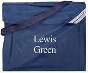 Kids Essentials Personalised Name School Book Bag Embroidered Colours Back to School Bag (Navy)