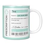 Mug Monster - Prescription for Tea Mug, Personalised Leaving Gift for Colleague - Ceramic Coffee Mug/Cup, Gift for Men or Women, Extra Large and Giant Mug Available, 11oz White Mug