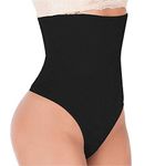 SAYFUT 328 Women Waist Cincher Girdle Tummy Slimmer Sexy Thong Panty Shapewear, Black, X-Small-Small