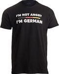 Ann Arbor T-shirt Co. Men's I'm Not Angry, I'm German Funny Germany Flag German-American Humor T-Shirt XX-Large Black