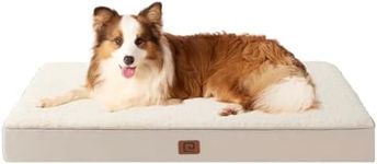 EHEYCIGA Orthopedic XL Dog Beds for Extra Large Dogs with Removable Washable Cover for Crate, Camel, 41x27