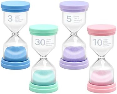 Reloj de Arena, 3/5/10/30 Minutos, Juego de Temporizador/Temporizador de Cristal/Reloj para los niños, Limpieza de los Dientes, aulas, Juegos, Oficina, decoración, Temporizador de Cocina