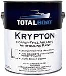 TotalBoat - 413458 Krypton Copper Free Antifouling – Marine Ablative Boat Bottom Paint | For Fiberglass, Wood, Aluminum & Steel Boats | Ideal for Outdrives & Trim Tabs (White, Gallon)