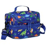 Lunch Bag for Boys, ChaseChic Dinosaur Kids Lunch Bag Insulated Lunch Boxes Thermal Lightweight Lunch Organizer Leak-Proof Cooler Bag in Dual Compartment with Detachable Adjustable Shoulder Strap