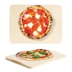 ROCKSHEAT Pizza Stone, Rectangular 40 x 30cm Pizza Stones for Oven Grill BBQ, Heavy Duty Cordierite Baking Stone for Pizza & Bread & Cookies, Innovative Unique 2 Handles Cooking Stone