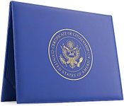 OFFICIAL FELLOW CITIZEN The Original US Citizenship Certificate Holder Luxury Gifts for New American Citizens | Fully Padded Leatherette | Gold Eagle Seal | Naturalization Certificate Cover