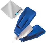 Peermax Eye Drop Guide, AutoSqueeze Eye Drop Bottle Squeezer, Also Includes a Free Bonus Peermax Microfiber Cleaning Cloth, Works with Most Eye Drop Bottles,