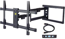 FORGING MOUNT Corner TV Wall Mount Long Extension TV Mount Bracket Full Motion with 30 inch Long Arm for Corner/Flat Installation fits 37 to 75" Flat/Curve TVs, VESA 600x400mm Holds up to 99lbs