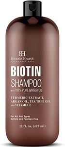 BOTANIC HEARTH Biotin Shampoo with Ginger Oil & Keratin - for Hair Loss and Thinning Hair - Promotes Hair Growth, Sulfate & Paraben Free, for Men and Women - 16 fl oz