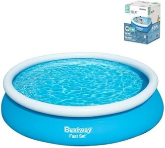 Fast Set Up Round Pool 3.66mx76cm Above Ground Swimming Inflatable 12ft x 30in Blue Outdoor Kids Adults Backyard Family Water Play Station Party