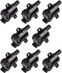 MAS Set of 8 Round Ignition Coils Pack Compatible with Chevrolet GMC Silverado 1500 2500 Tahoe Suburban Express Sierra Savana Yukon XL Escalade V8 Replacement For D585 C1251 19005218 UF262