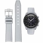 Bands for Moonswatch Watch Rubber for Omega x Swatch MoonSwatch 20mm Rolex Seiko Watch Silicone Men with Stainless Steel Replacement Bracelet Original Bracelet Omega x Swatch MoonSwatch Speedmaster