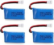 YUNIQUE UK 4 Pieces Upgraded 3.7V 380mAh 25C Lipo Battery for Hubsan X4 H107L H107C H107D H107 V252 JXD 385 RC Quadcopter