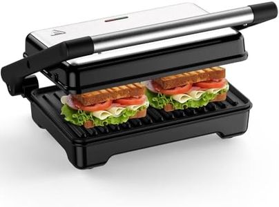 YASHE Sandwich Toaster, 1500W Panini Press Grill, XXL Non Stick Plates,Automatic Temperature, Indicator Lights, 2 Slice