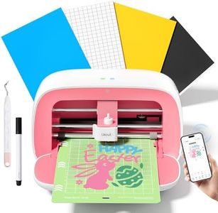 S501 Vinyl Cutter Machine with Built-in Storage, Die Cutting Machine of Multi Material Vinyl, HTV, Cardstock, Paper, Includes Cutting Mat, Black Pen, Weeding Tool, Pink