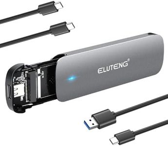 ELUTENG M.2 SSD Enclosure NVME SATA Dual Protocol SSD to USB Adapter Aluminum USB C 3.2 Gen 2 10Gbps PCIe M and B&M Keys External Solid State Drive Case Max 4TB for 2230/ 2242/ 2260/ 2280 SSDs