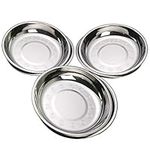 Waikhomes Stainless Steel Dinner Serving Plates, Small Round Salad Plate, Set of 6